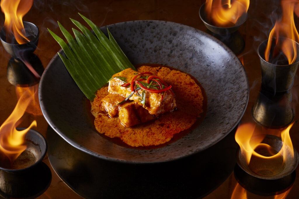 Salmon in Sweet and Spicy Chilli Paste served at Siamais, Thai Restaurant and Cocktail Bar Birmingham, Fire Dish